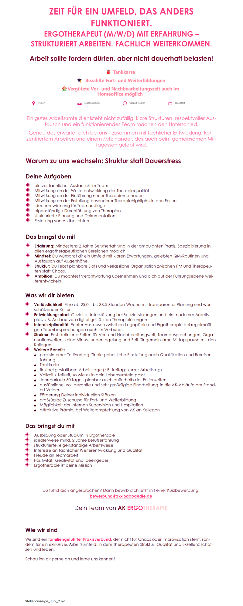 Wir suchen dich! Fachliche Leitung Ergotherapie (/m/w/d) - theralingo, 17192 Waren (M&uuml;ritz)