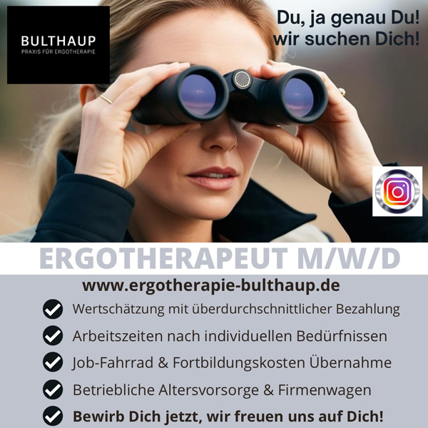 Ergotherapeut*innen für den Fachbereich Neurologie/Orthopädie gesucht - Praxis für Ergotherapie Bulthaup, 33378 Rheda-Wiedenbrück