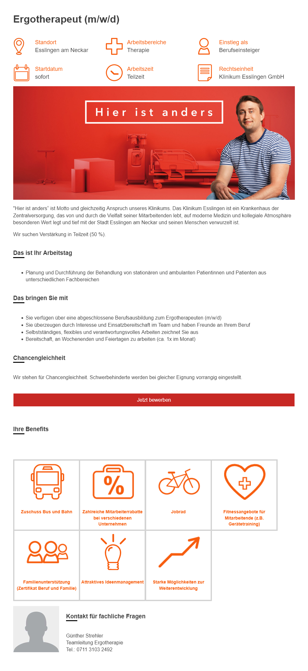 Ergotherapeut (m/w/d) - Klinikum Esslingen GmbH