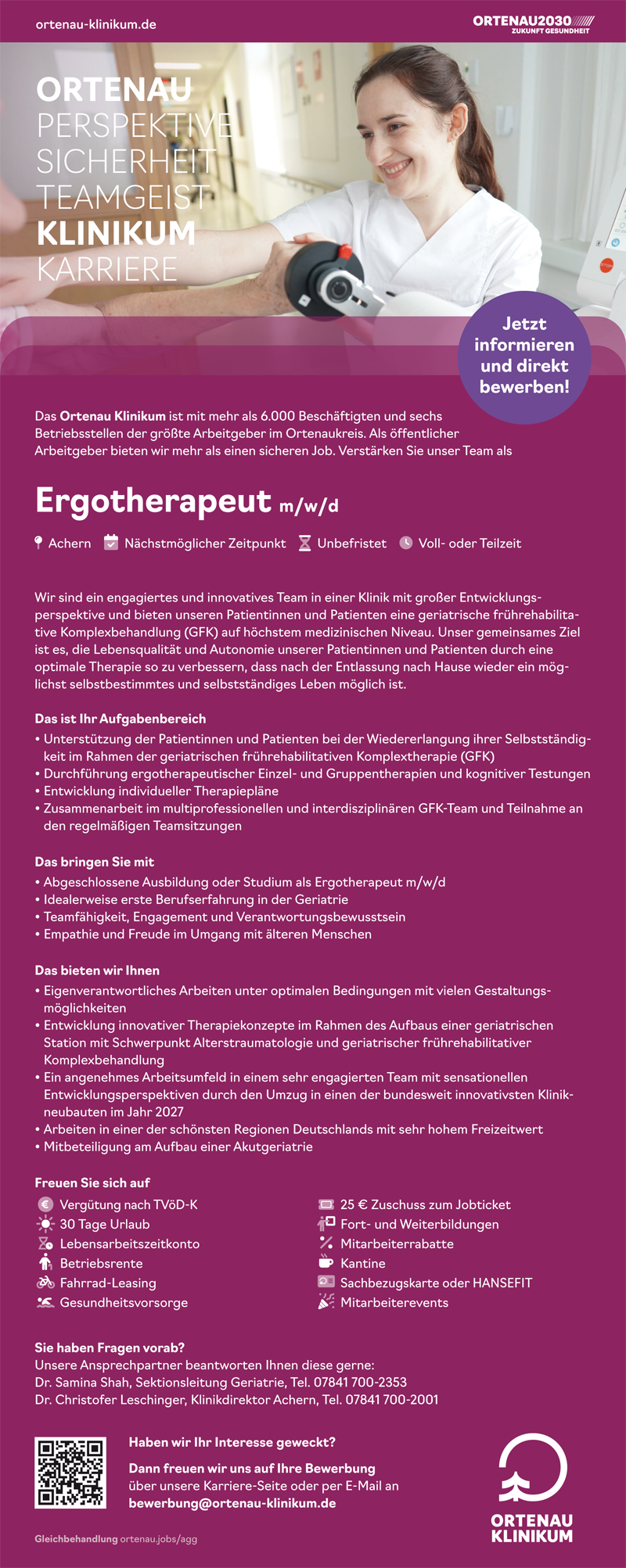 Ergotherapeut m/w/d - Ortenau Klinikum, 77855 Achern