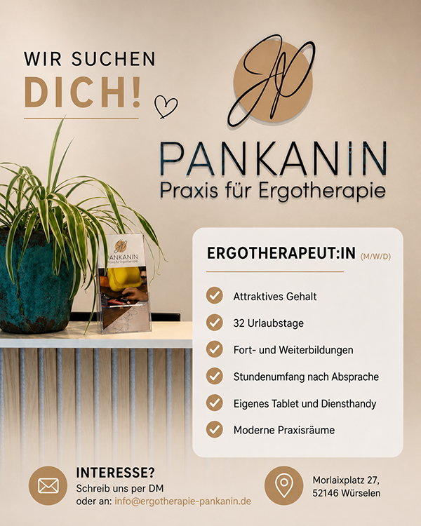 Ergotherapeut:in (w/m/d) f&uuml;r Praxis gesucht - Praxis f&uuml;r Ergotherapie Pankanin, 52146 W&uuml;rselen