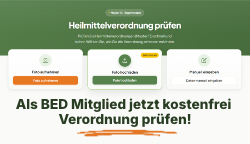 VO-Checker: Als BED Mitglied jetzt kostenfrei Verordnung prüfen!
