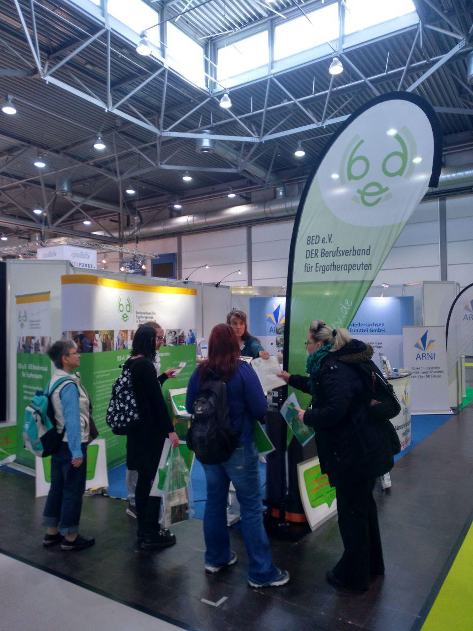 Foto vom BED-Messestand auf der therapie leipzig 2019