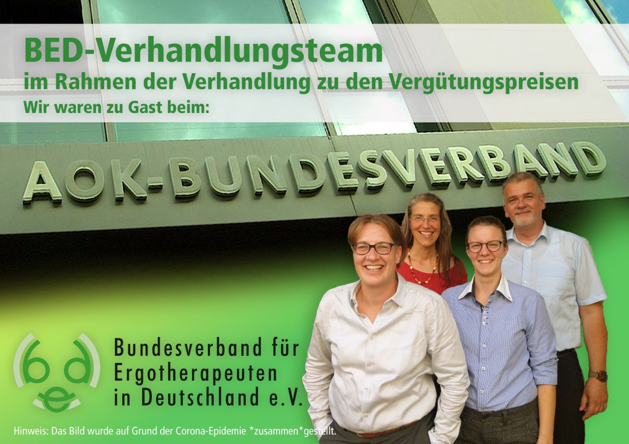 BED-Vergütungspreisverhandlungsteam v. l. n. r. Christine Donner, Andrea Hiller, Vanessa Diel, Volker Brünger