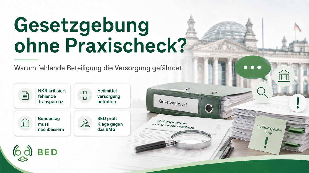 Gesetzgebung ohne Praxischeck gefährdet Versorgung